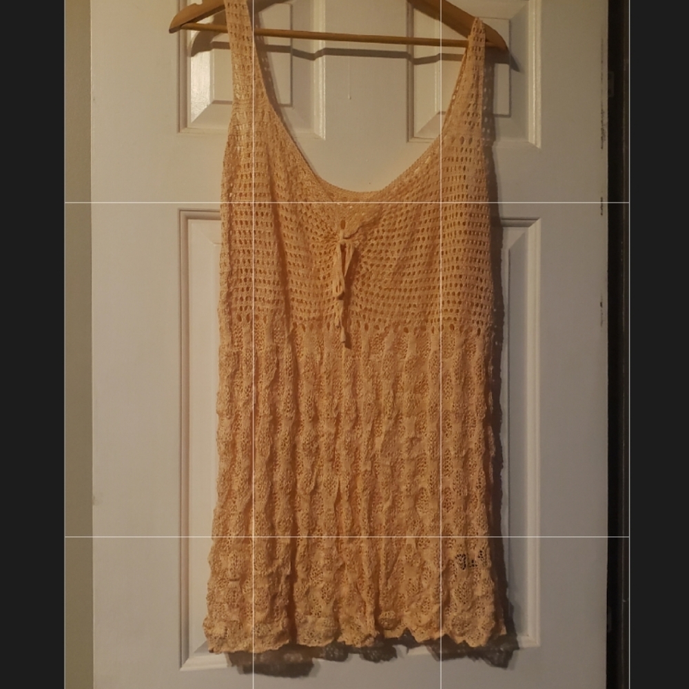 Peach Crochet Tank